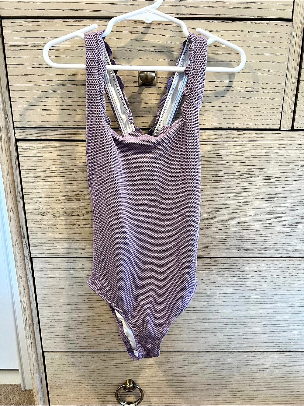 Old Navy Textured One-Piece Swimsuit in Purple Size Small